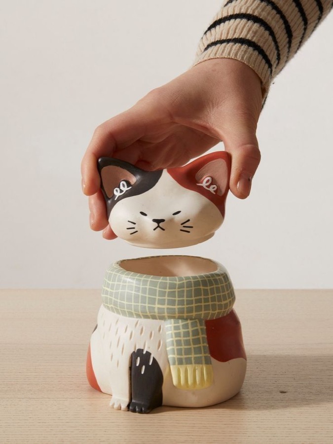 Calico Lidded Jar